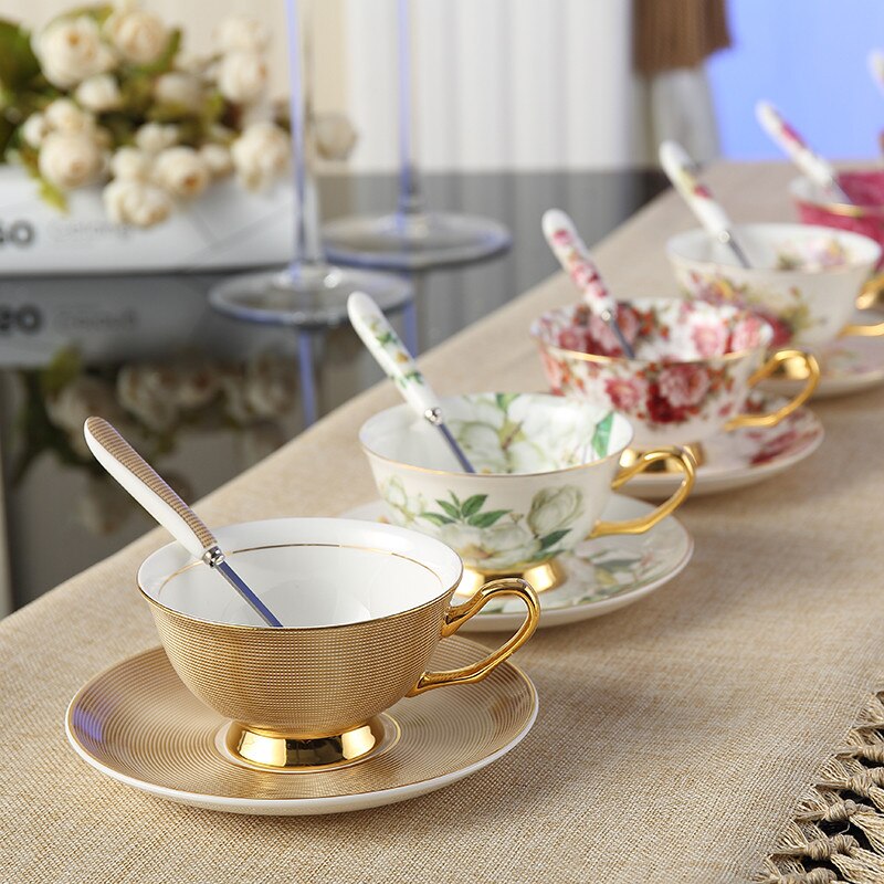 Luxury Ceramic Bone China Coffee Cup Set