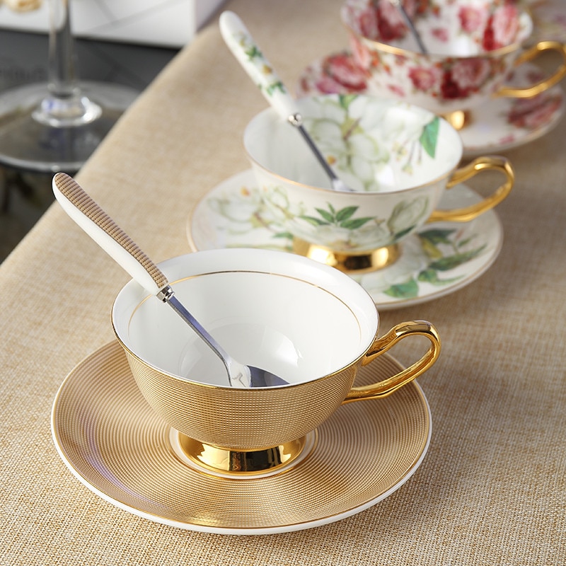 Luxury Ceramic Bone China Coffee Cup Set