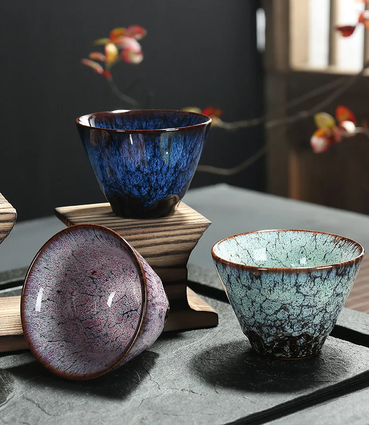 Gradient Color Ceramic Tea Cup