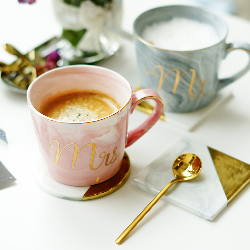 Natural Marble Porcelain Coffee Mug