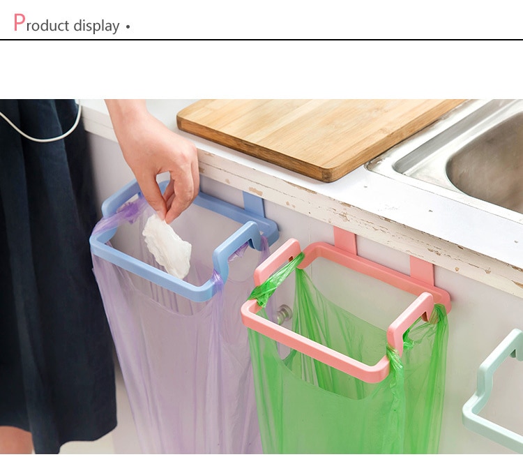 Cupboard Door Mount Trash Bag Holder