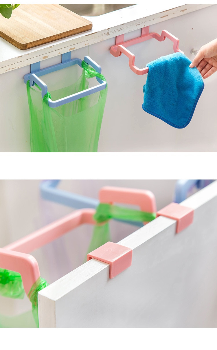 Cupboard Door Mount Trash Bag Holder