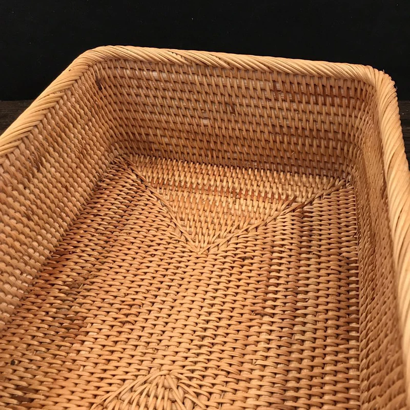 Hand-Woven Rattan Storage Basket