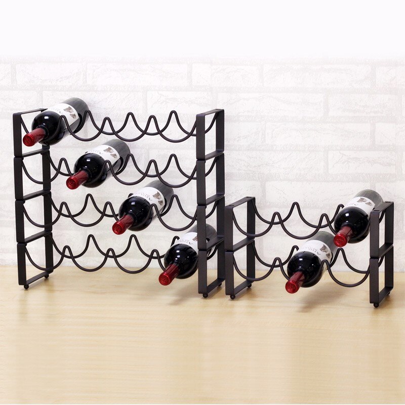 Wine Bottles Iron Rack for Kitchen