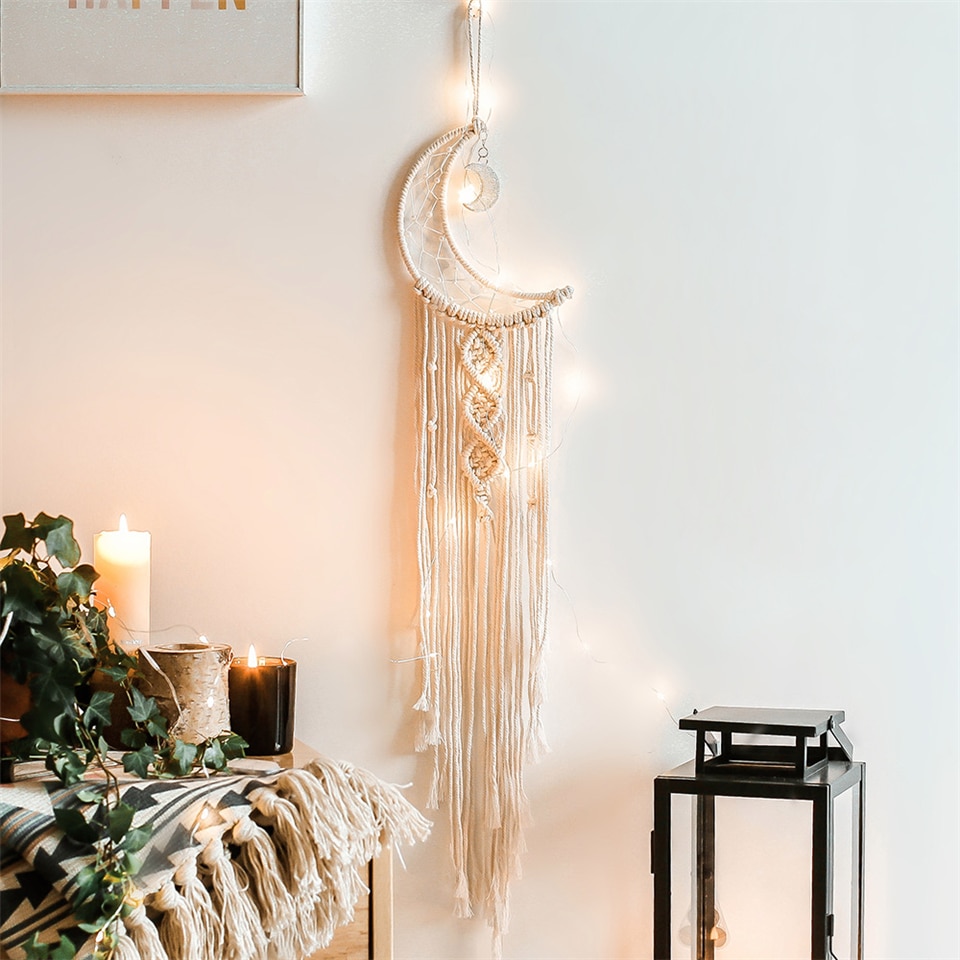 Bohemian Style Moon Wall Macrame