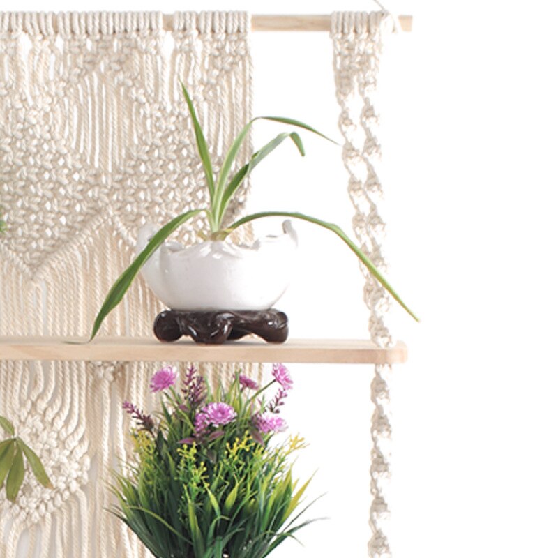 Nordic Embroidered Cotton Planter