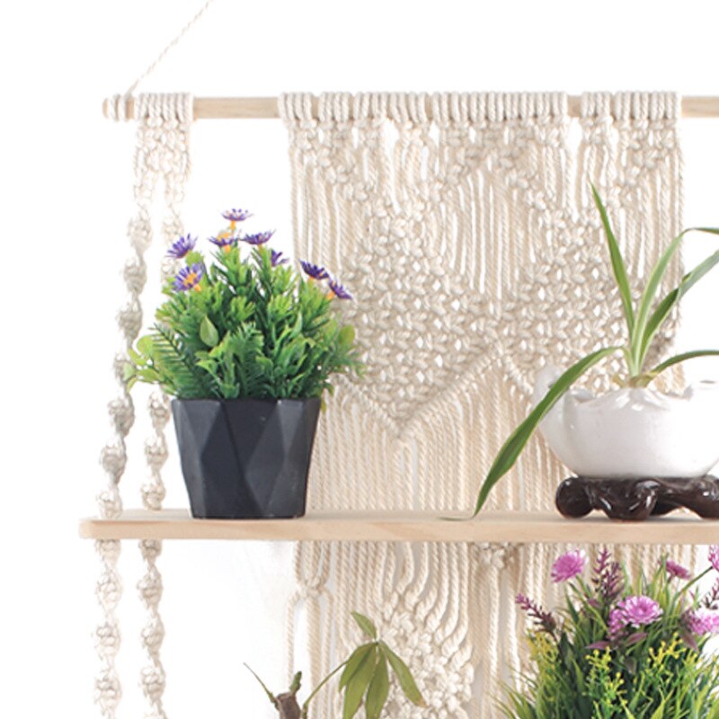 Nordic Embroidered Cotton Planter