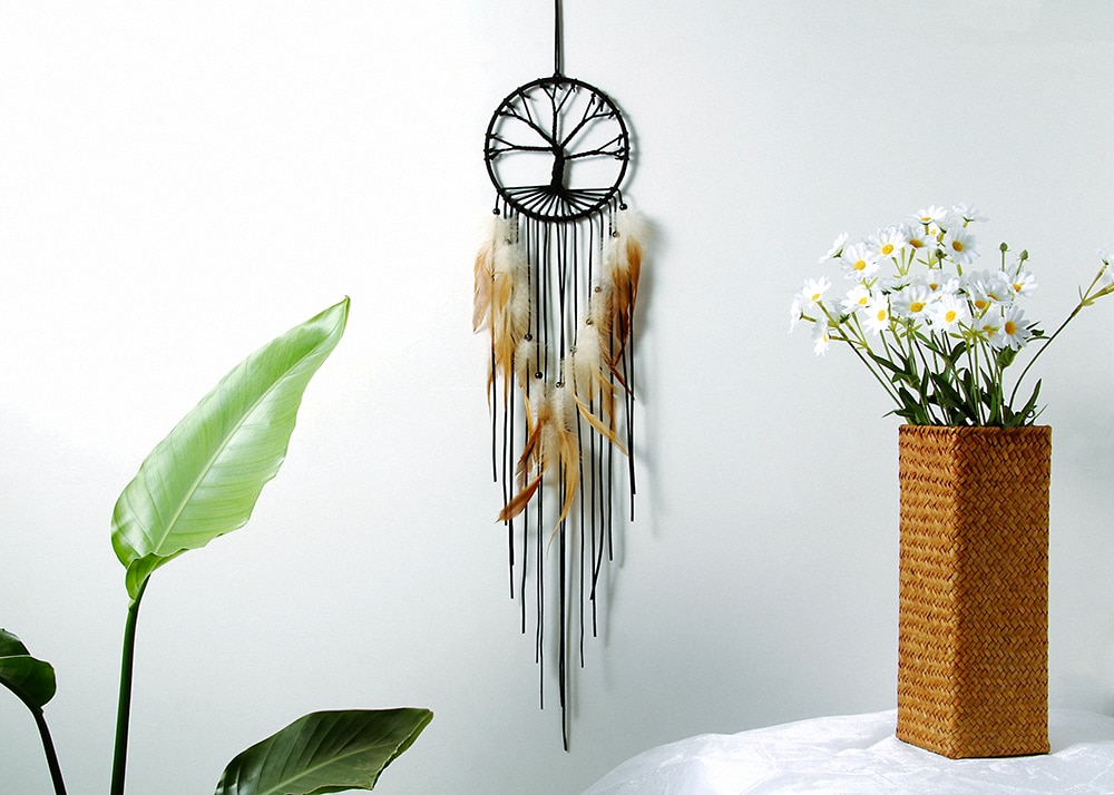 Blue / Black Indian Tree of Life Dreamcatcher