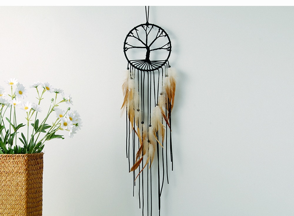 Blue / Black Indian Tree of Life Dreamcatcher