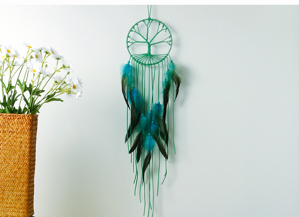 Blue / Black Indian Tree of Life Dreamcatcher