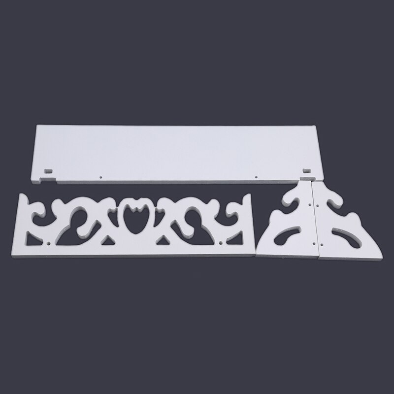 White Decorative Shelf with Carvings