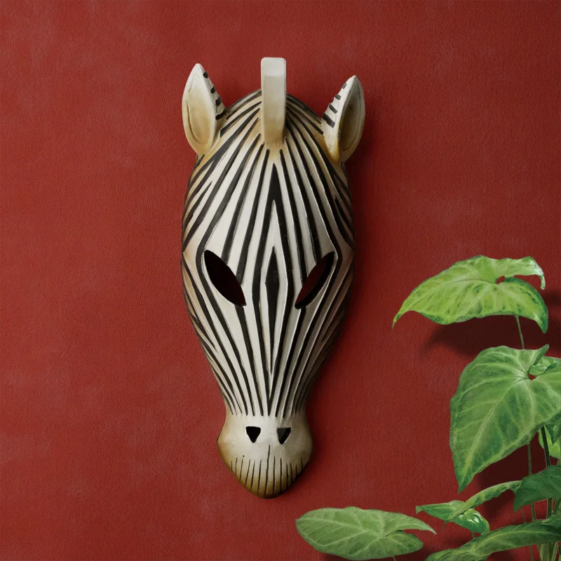 African Animal Mask Decor for Wall