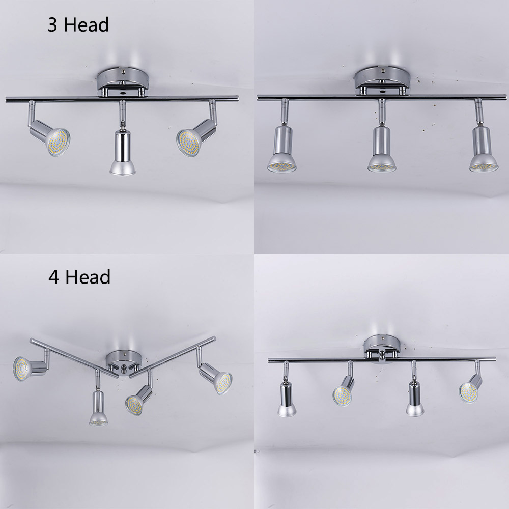 Rotating Silver Metal Ceiling Light