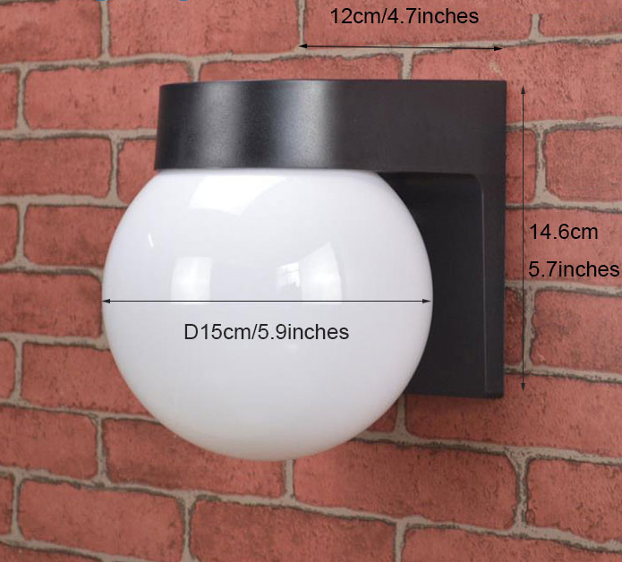 Round Outdoor LED Wall Lamp