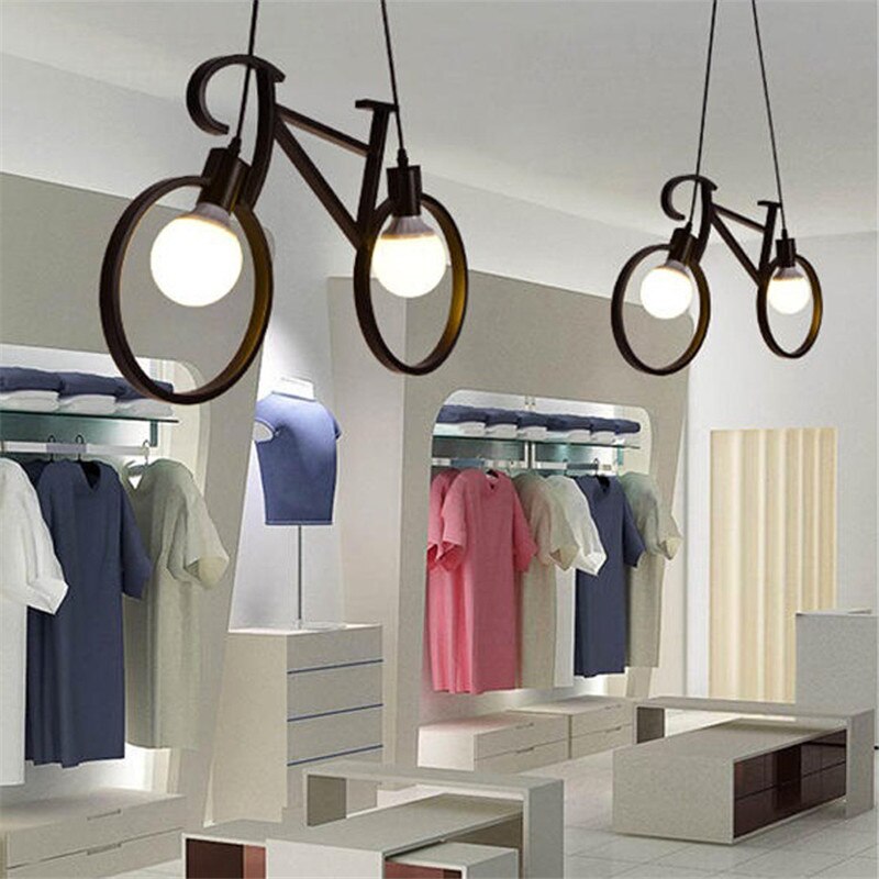 Retro Bicycle Shape Pendant Light