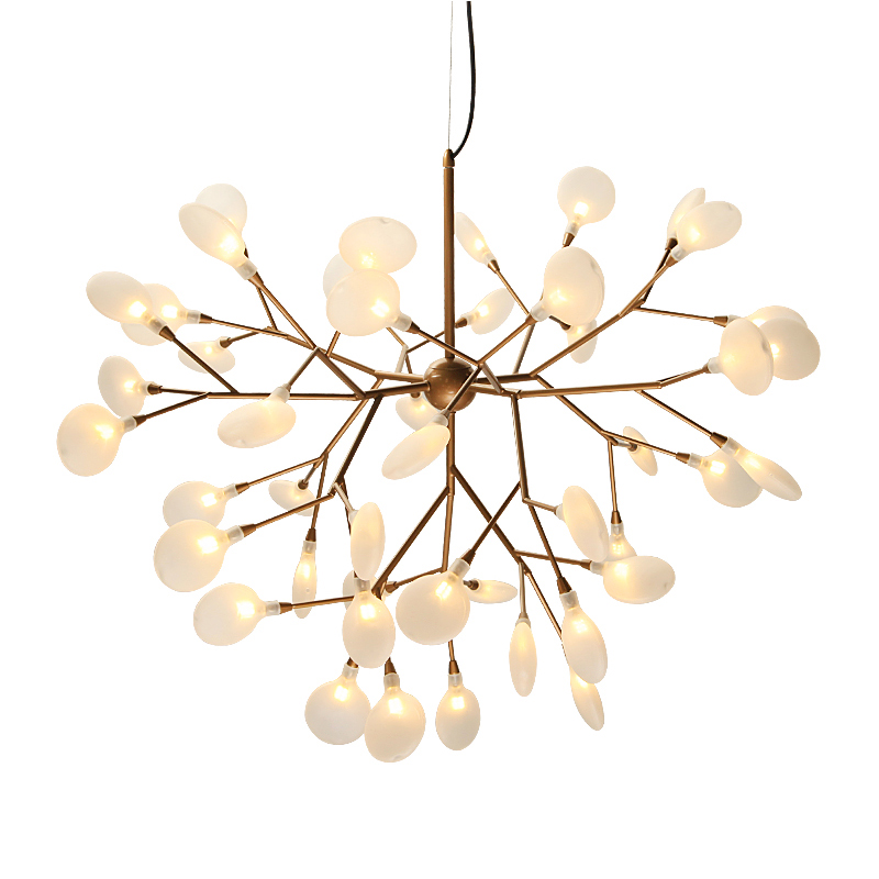 Modern Iron Chandelier with LED Bulbs