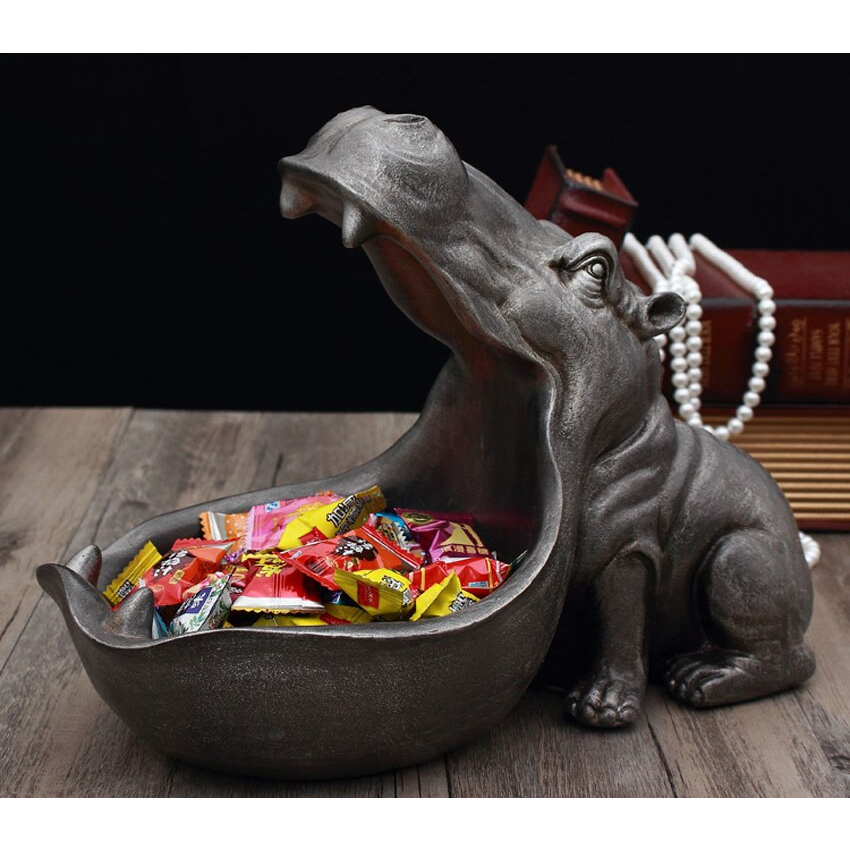 Hippo Candy Container Figurine