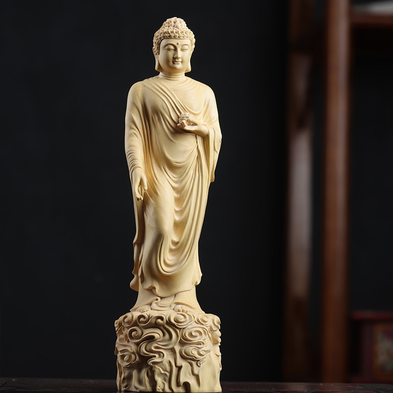 Amitabha Buddha Wood Sculpture