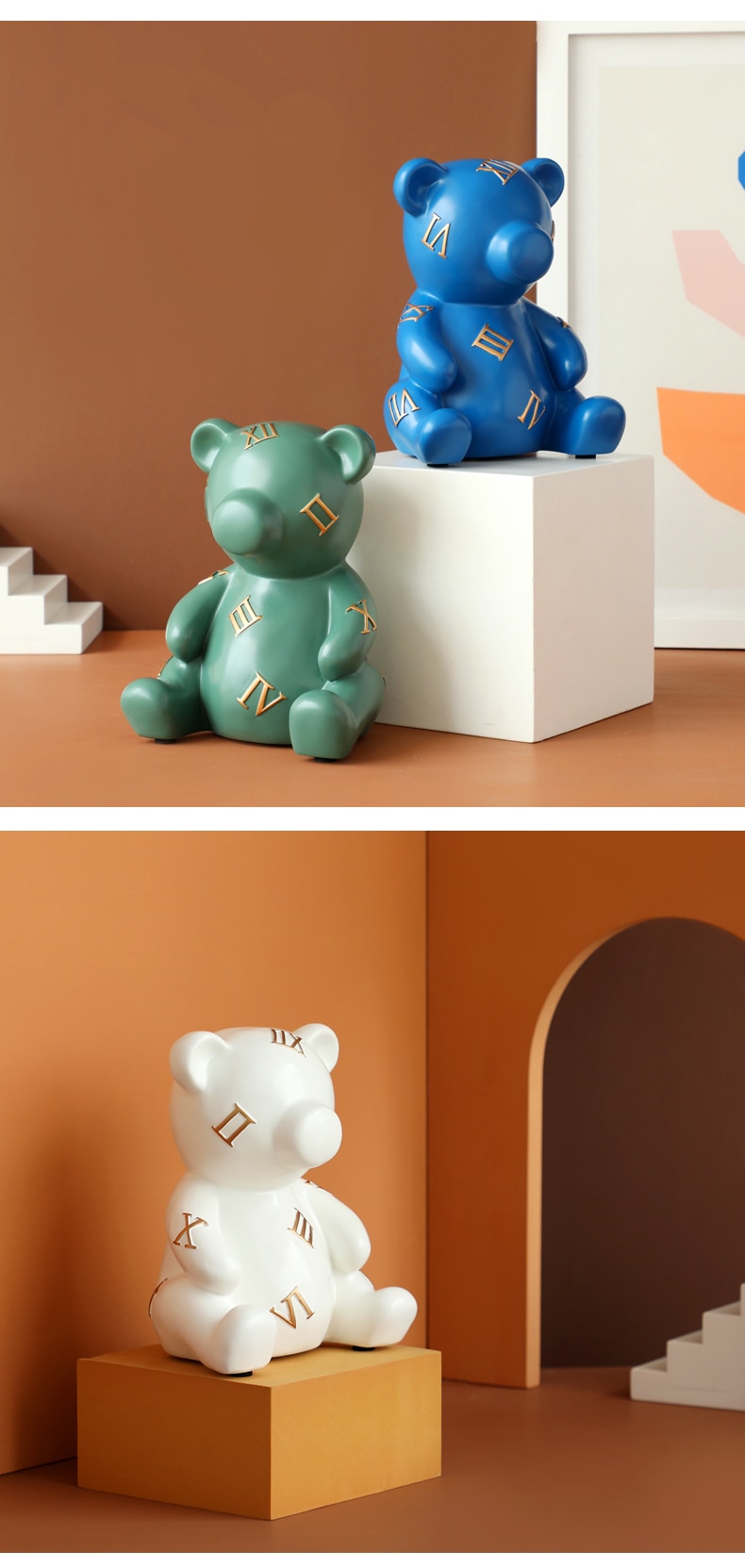 Modern Bear Figurine for Home Decor