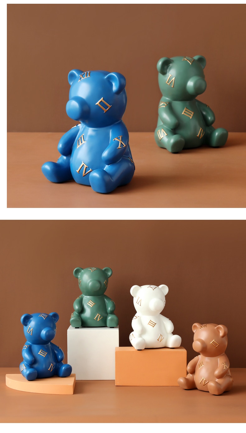 Modern Bear Figurine for Home Decor