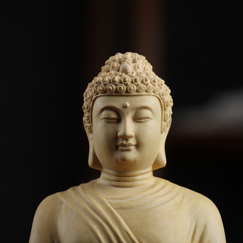 Amitabha Buddha Wood Sculpture