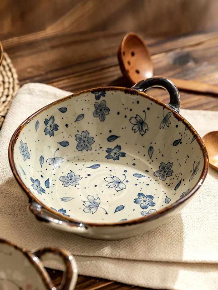 Japanese Ceramic Noodle Soup Bowl