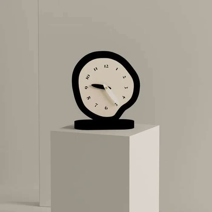 Cream Silent Pendulum Desk Clock