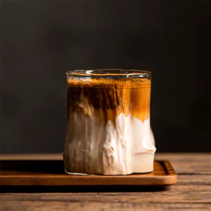 Stump-Shaped Glass Espresso Cups