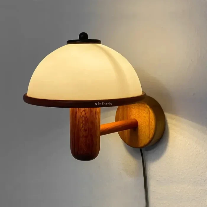 Nordic Retro Mushroom Wall Lamp