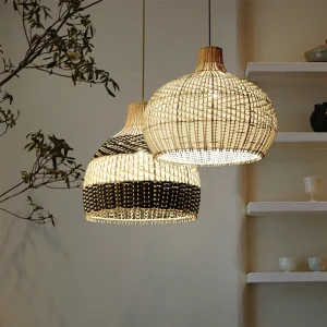 Rattan Vintage Pendant Light Fixture