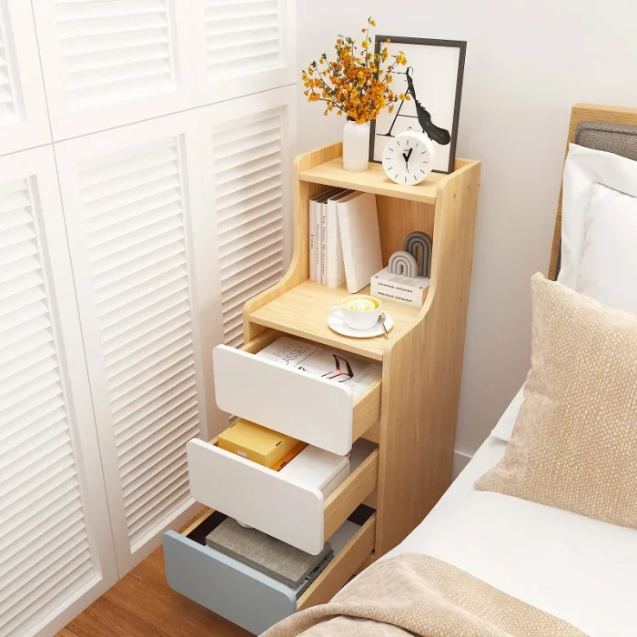 Modern Wooden Mini Bedside Table