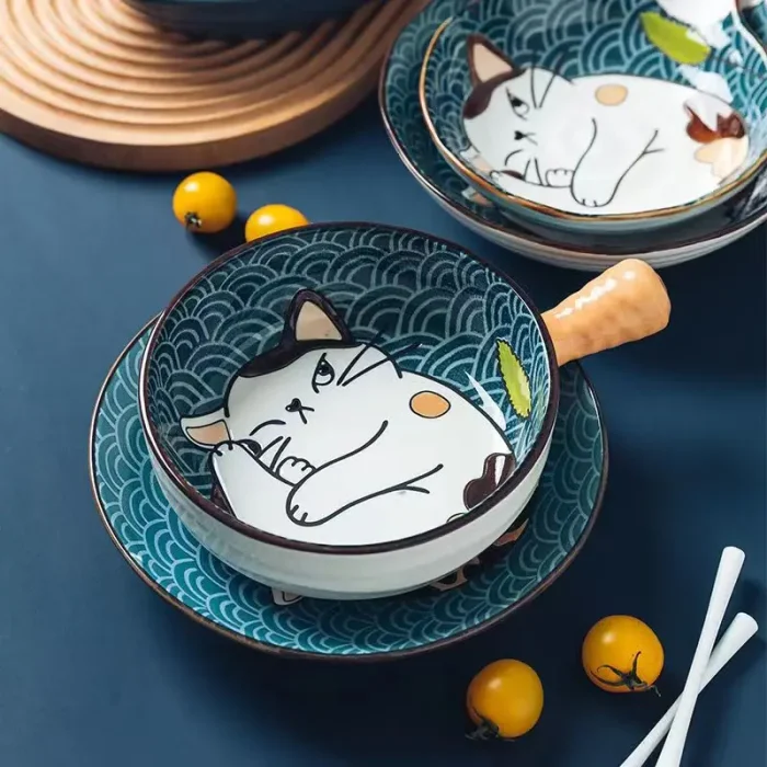 Japanese Lucky Cat Ceramic Sauce Dish