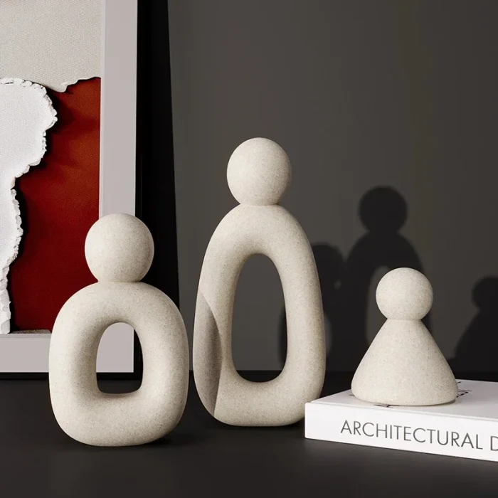 Modern Hollow Family Sculpture Decor