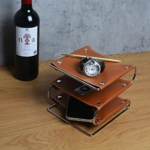 Nordic PU Leather Organizer Shelf