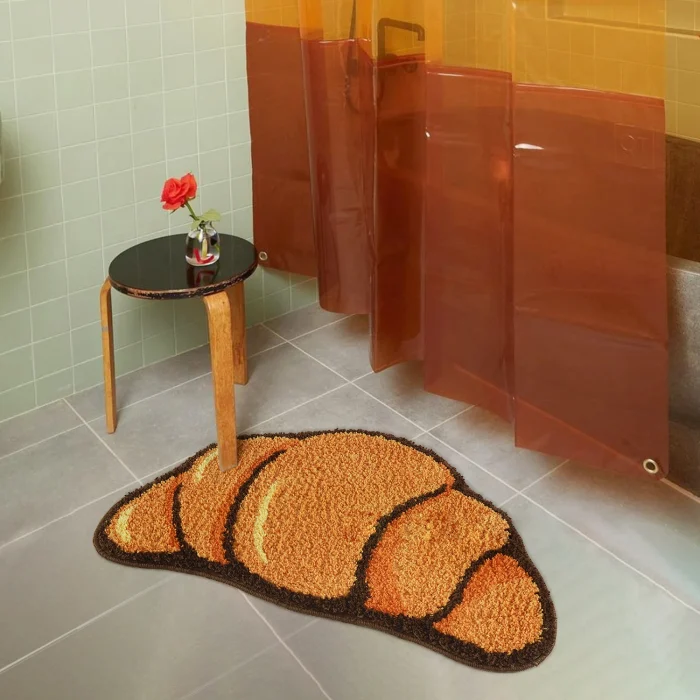 Tufted Croissant Fluffy Bath Mat