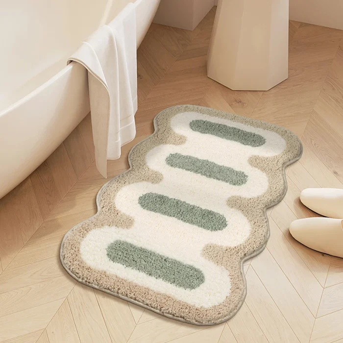 Geometric Tufted Fluffy Bathroom Mat