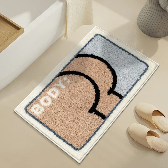 Funny Tufted Plush Bathroom Mat