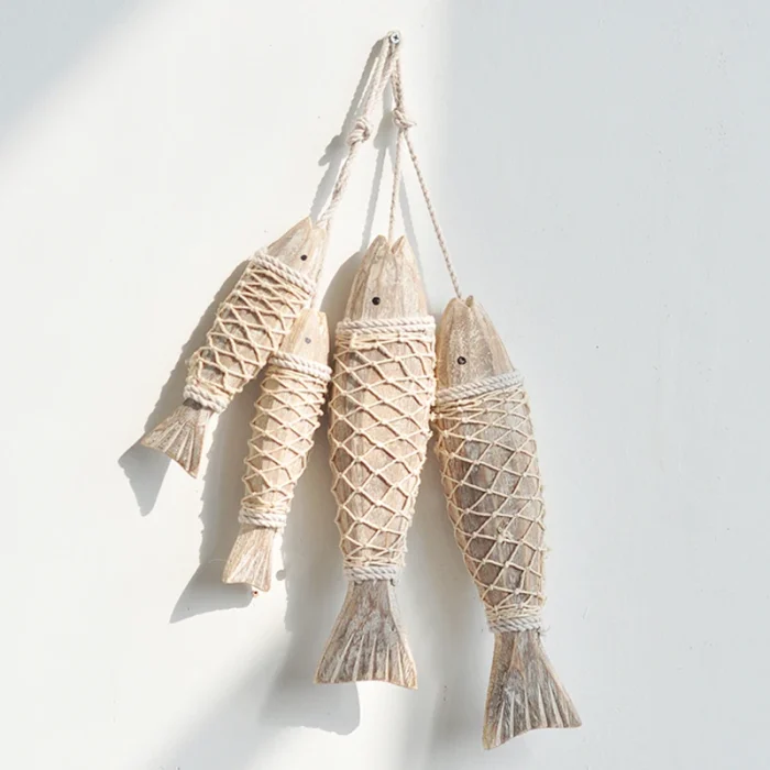 Vintage Wooden Fish Wall Decor