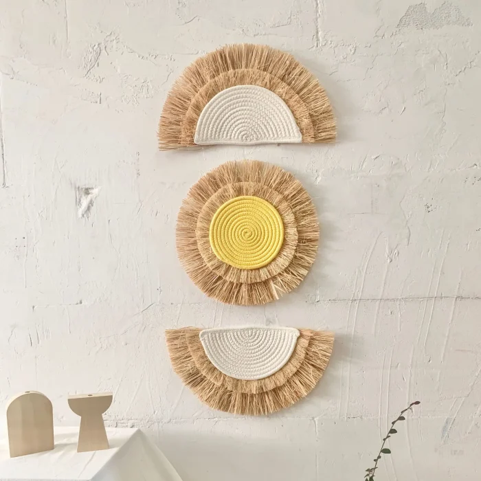 Handmade Braided Sun Wall Decor