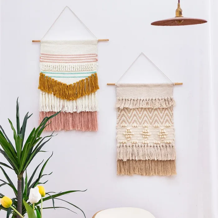 Handmade Geometric Macrame Wall Tapestry