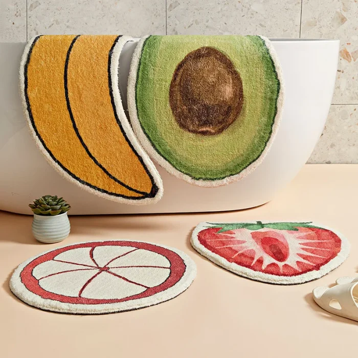 Cute Fruit Print Bathroom Mat