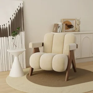 Luxury Japanese Cream Leisure Chair
