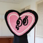 Tufting Heart Shape Eyes Rug