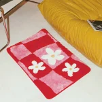 Soft Tufted Grid Bath Mat