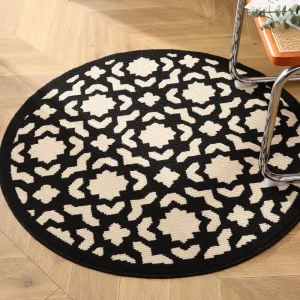 Nordic Round Cuttable Geometric Rug