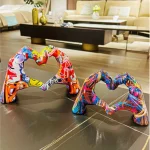 Colorful Love Gesture Resin Ornament