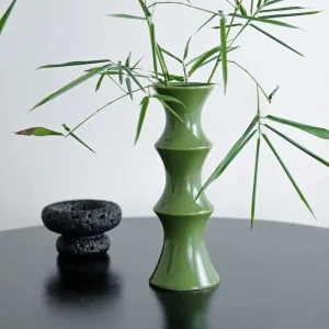 Retro Bamboo Ceramic Vase