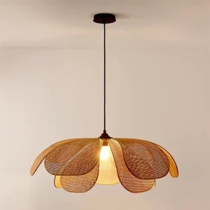 Rattan Weaving Petal Chandelier