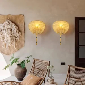 Wabi-Sabi Fan Wall Lamp