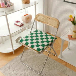 Nordic Checkerboard Fleece Cushion